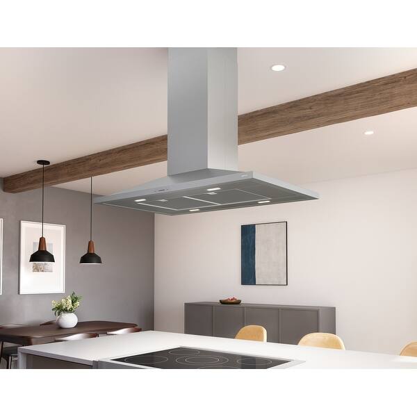 Zephyr ZAZM90D Anzio 290 600 CFM 36" Wide Island Range Hood with